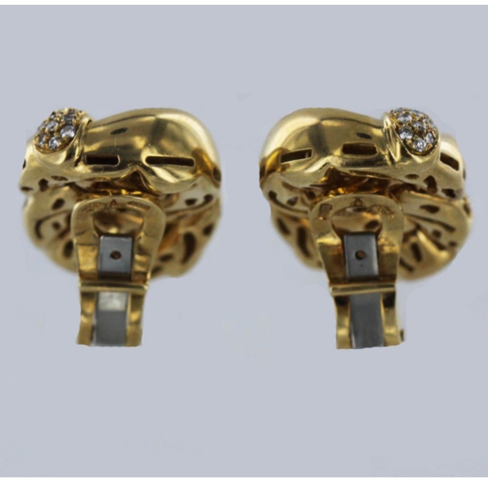 Vintage Asprey Stamped 18K Earrings - Picture 2 of 3
